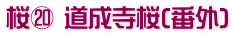 桜⑳ 道成寺桜(番外)