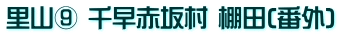 里山⑨ 千早赤坂村 棚田(番外)