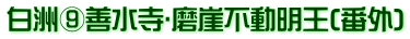 白洲⑨善水寺･磨崖不動明王(番外)