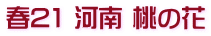春21 河南 桃の花